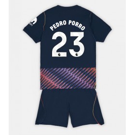 Tottenham Hotspur Pedro Porro #23 Borta Kläder Barn 2026-27 Kortärmad (+ Korta byxor)